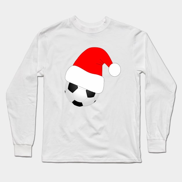 Christmas Soccer Player Gift Long Sleeve T-Shirt by SartorisArt1